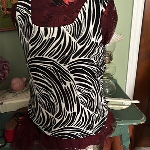 Zebra Print Sleeveless Top